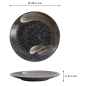 Preview: Plate Arahake Black, Brown, Stoneware, Ø 28.5 cm, Item No. 21426