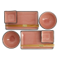 Preview: Sushi-Set Glassy Rosa, 8-tlg., Steinzeug, Art.-Nr. 21514