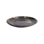 Preview: Plate Arahake Black, Brown, Stoneware, Ø 24.8 cm, Item No. 21614