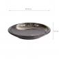 Preview: Arahake Black/Brown Round Plate at Tokyo Design Studio (picture 5 of 5)