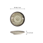 Preview: Teller Asashio Dunkelbraun/Beige, Steinzeug, Ø 16,7 cm, Art.-Nr. 21626