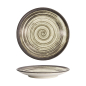 Preview: Plate Asashio Dark Brown, Beige, Stoneware, &Oslash; 22.7 cm