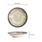 Preview: Deep Plate Asashio Dark Brown, Beige, Stoneware, Ø 23 cm, Item No. 21631