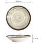 Preview: Tiefer Teller Asashio Dunkelbraun/Beige, Steinzeug, Ø 29 cm, Art.-Nr. 21632