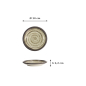 Preview: Plate Asashio Dark Brown, Beige, Stoneware, Ø 14 cm, Item No. 21640