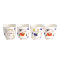 Preview: Mug Set Kawaii Lucky Cat, 4-piece, Porcelain, 170 ml, Item No. 21774