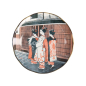 Preview: Plate Asakusa Geisha White, Red, Black, Porcelain, Ø 25 cm, Item No. 21788