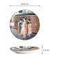 Preview: Plate Asakusa Geisha White, Red, Black, Porcelain, Ø 25 cm, Item No. 21788