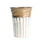 Preview: TDS, Tea cup, Black Gold with White Stripe, Ø 8.5x11cm, Item No. 21860
