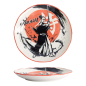 Preview: Teller Asakusa Samurai Wei&szlig;/Rot/Schwarz, Porzellan, &Oslash; 25 cm