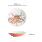 Preview: Tiefer Teller Seafood Hummer Rot, Porzellan, Ø 21,7 cm, 900 ml, Art.-Nr. 21942