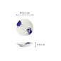 Preview: Plate Kawaii Penguin Blue, White, Porcelain, Ø 13.7 cm, Item No. 22125
