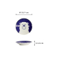 Preview: Plate Kawaii Polar Bear Blue, White, Porcelain, Ø 13.7 cm, Item No. 22128