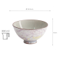 Preview: TDS, Rice Bowl, Kawaii, Luster Phoenix, Purple, Ø 11.5 x 6 cm, 300ml - Item No. 22254