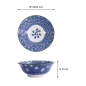 Preview: Ramen Bowl Hana Blue Mixed Bowls Tsuta Karakusa, Porcelain, 1.2 l, Item No. 22267