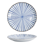Preview: Teller Natsu Tokusa Blau/Wei&szlig;, Porzellan, &Oslash; 24,7 cm