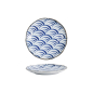 Preview: Plate Natsu Nami Blue, White, Porcelain, &Oslash; 16.5 cm