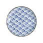 Preview: Plate Natsu Nami Blue, White, Porcelain, Ø 24.7 cm, Item No. 22341