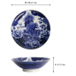 Preview: Schale in Geschenkbox Japonism Lion Blau, Porzellan, 1,6 L, Art.-Nr. 22517