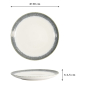 Preview: Charger Plate Monte Negro White, Anthracite, Stoneware, Ø 30 cm. Height 2.5 cm, Item No. 24344