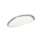 Preview: Oval Serving Platter Monte Negro White, Blue-Grey, Stoneware, 39 × 22 × 4 cm, Item No. 24351