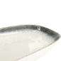 Preview: Oval Serving Platter Monte Negro White, Blue-Grey, Stoneware, 39 × 22 × 4 cm, Item No. 24351