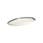 Preview: Oval Serving Platter Monte Negro White, Blue-Grey, Stoneware, 39 × 22 × 4 cm, Item No. 24351