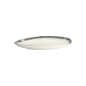 Preview: Oval Serving Platter Monte Negro White, Blue-Grey, Stoneware, 39 × 22 × 4 cm, Item No. 24351