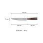 Preview: Sashimi Knife (fillet knife), VG-10 Damascus steel, blade 20 cm, handle in Pakka wood with 3 coloured acrylic rings, in a Magnetic box, Item No. 3085