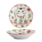 Preview: TDS, Pasta Plate, Kawaii Lucky Cat Neko, Red, Ø 21x 5 cm, Item No. 33013