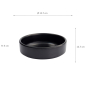 Preview: TDS, Round Plate, Melamine Iwate Black, Ø 12.7x12.7x4cm, Item No. 33280