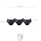 Preview: TDS, 3Pcs Sauce Bowl, Melamine Iwate Black, 18.7x6.2x4.4cm 114ml, Item No. 33287