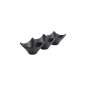 Preview: Sauce Dish with 3 Compartments Iwate Black, Melamine, 18.7 × 6.2 × 4.4 cm, Item No. 33287