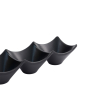 Preview: TDS, 3Pcs Sauce Bowl, Melamine Iwate Black, 18.7x6.2x4.4cm 114ml, Item No. 33287