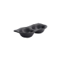Preview: Saucenschale mit 2 Mulden Iwate Black, Melamin, 19,2 × 9,4 × 3,6 cm, Art.-Nr. 33288