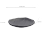 Preview: TDS, Round Plate, Melamine Iwate Black, Ø 15.7x15.7x2.3cm, Item No. 33289