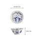 Preview: Tayo Bowl Kawaii Cat Neko Blue, Porcelain, 500 ml, Item No. 33416