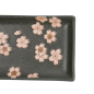 Preview: TDS, Rechteckiger Teller, Sakura, Schwarz, 28,5x12,5cm, Art.-Nr. 33491