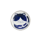 Preview: Plate Kawaii Cat Neko Blue, White, Porcelain, Ø 16.7 cm, Item No. 33494
