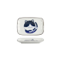 Preview: Rechteckiger Teller Kawaii Cat Neko D Blau/Wei&szlig;, Porzellan, 16,3 &times; 10,2 cm