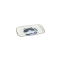 Preview: Rechteckiger Teller Kawaii Cat Neko D Blau/Weiß, Porzellan, 16,3 × 10,2 cm, Art.-Nr. 33495