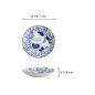 Preview: Plate Kawaii Cat Neko Blue, White, Porcelain, Ø 16.7 cm, Item No. 33497
