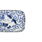 Preview: Rechteckiger Teller Kawaii Cat Neko E Blau/Weiß, Porzellan, 16,3 × 10,2 cm, Art.-Nr. 33498