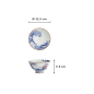 Preview: Reisschale Kawaii Wave Cat Blau/Rot, Porzellan, 300 ml, Art.-Nr. 33597