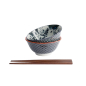 Preview: TDS, Tayo Schale Geschenkset mit Essstäbchen, 2 Stk, Asakusa, Ø 14,8x7cm 550ml, Art.-Nr. 33604
