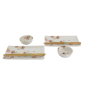 Preview: TDS, Sushi Set, Sakura, mit Chopsticks, 6tlg, 22x13x2cm & 8,5x3,4cm, Art.-Nr. 33758