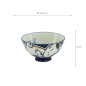 Preview: TDS, Reis Schale, Kawaii Sleeping Cat, Blau, Ø 11,5x6cm - Art Nr. 33764