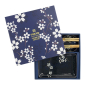Preview: Sushi Set Cobalt Blue Sakura, 6pcs, Porcelain, Item No. 33821