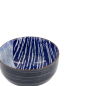 Preview: TDS, Tayo Bowl, Hokusai Fuji, White/Blue, Ø 12.6 x 7 cm - Item No. 34159