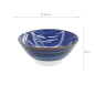Preview: TDS, Ramen Bowl, Hokusai Fuji, White/Blue, Ø 17 x 8 cm - Item No. 34160